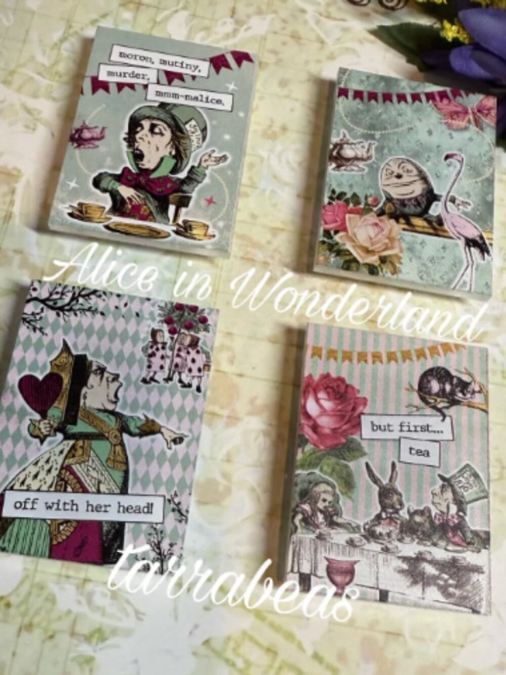 Homemade Alice in Wonderland Magnets - Whimsical Decor Magnets